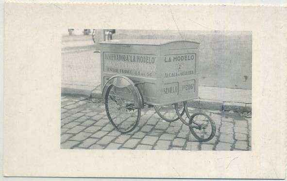 POSTAL DE ALCALA DE GUADAIRA. (REPRODUCCION): CARRITO REPARTO DEL PAN 1950