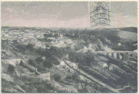 POSTAL DE ALCALA DE GUADAIRA. (REPRODUCCION): PUENTE Y ERMITA DE SAN ROQUE