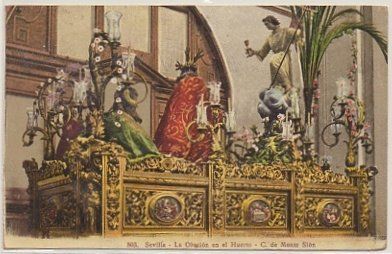 POSTAL ANTIGUA DE SEVILLA. LA ORACION EN EL HUERTO. C. DE MONTE SION Nº 503