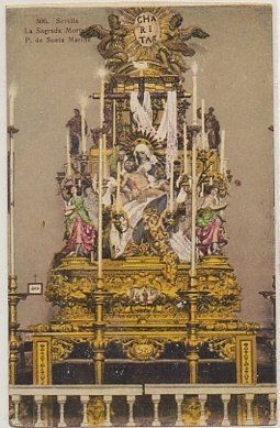 POSTAL ANTIGUA DE SEVILLA. LA SAGRADA MORTAJA. P. DE SANTA MARINA Nº 506