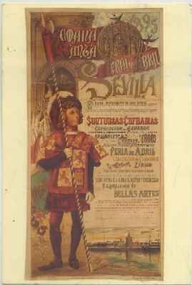 POSTAL DE SEVILLA. REPRODUCCION. SEMANA SANTA Y FERIA DE ABRIL 1895