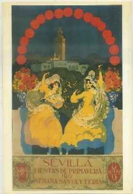 POSTAL DE SEVILLA. REPRODUCCION. SEVILLA FIESTAS DE PRIMAVERA 1917. SEMANA SANTA Y FERIA