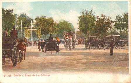 POSTAL ANTIGUA DE SEVILLA. PASEO DE LAS DELICIAS.