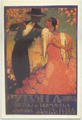 POSTAL DE SEVILLA. REPRODUCCION. SEVILLA 1928. FIESTAS DE PRIMAVERA. SEMANA SANTA Y FERIA