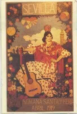 POSTAL DE SEVILLA. REPRODUCCION. SEVILLA SEMANA SANTA Y FERIA ABRIL 1919