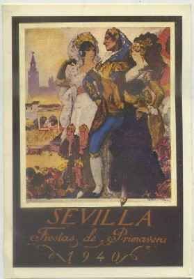 POSTAL DE SEVILLA. REPRODUCCION. SEVILLA FIESTAS DE PRIMAVERA 1940