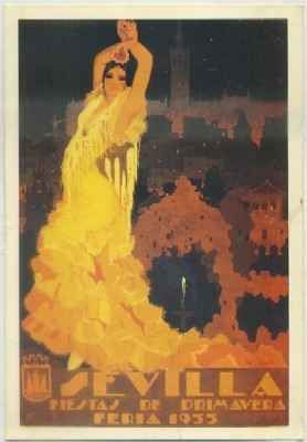 POSTAL DE SEVILLA. REPRODUCCION. SEVILLA FIESTAS DE PRIMAVERA FERIA 1933