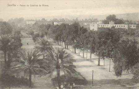 POSTAL ANTIGUA DE SEVILLA. PASEO DE CATALINA DE RIVERA.
