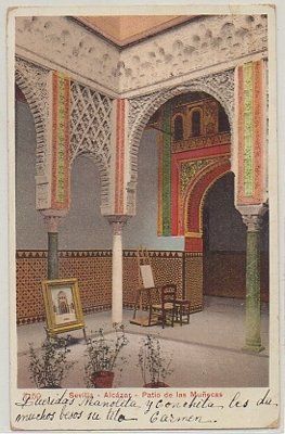 POSTAL ANTIGUA DE SEVILLA. ALCAZAR. PATIO DE LAS MUÑECAS Nº 7159