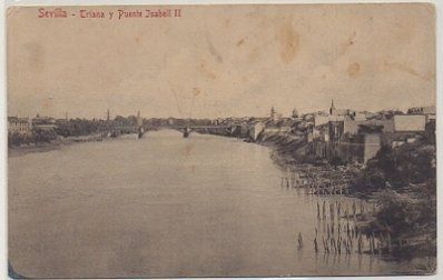 POSTAL ANTIGUA DE SEVILLA. TRIANA Y PUENTE DE ISABEL ll