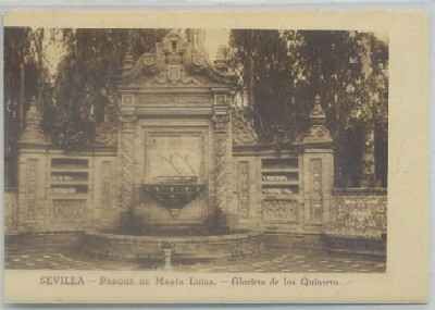 POSTAL ANTIGUA DE SEVILLA. PARQUE DE MARIA LUISA. GLORIETA DE LOS QUINTEROS