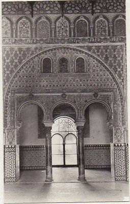 POSTAL DE SEVILLA. ALCAZAR. DETALLE SALON DE EMBAJADORES.