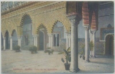 POSTAL ANTIGUA DE SEVILLA. ALCAZAR. PATIO DE LA DONCELLAS