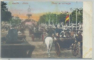 POSTAL ANTIGUA DE SEVILLA. FERIA. PASEO DE CARRUAJES