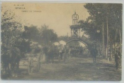 POSTAL ANTIGUA DE SEVILLA. PASEO DE COCHES