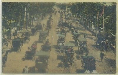 POSTAL ANTIGUA DE SEVILLA. FERIA. PASEO DE COCHES