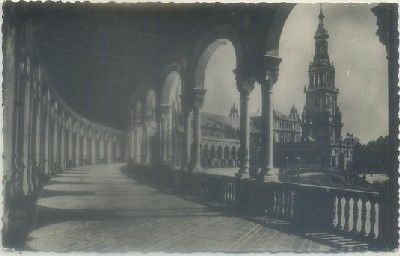 POSTAL DE SEVILLA. PLAZA DE ESPAÑA. GALERIAS Nº 107