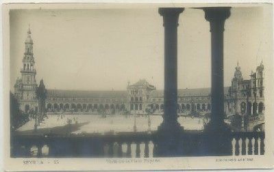 POSTAL DE SEVILLA. VISTA DE LA PLAZA DE ESPAÑA Nº 15