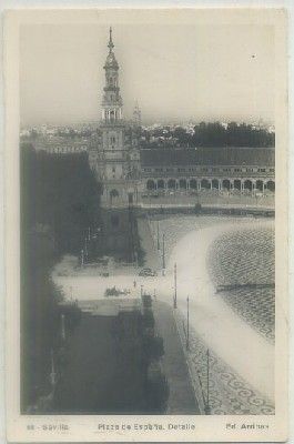 POSTAL DE SEVILLA. PLAZA DE ESPAÑA. DETALLE Nº 68