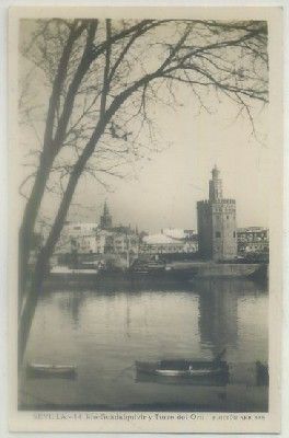 POSTAL DE SEVILLA. RIO GUADALQUIVIR Y TORRE DEL ORO Nº 14