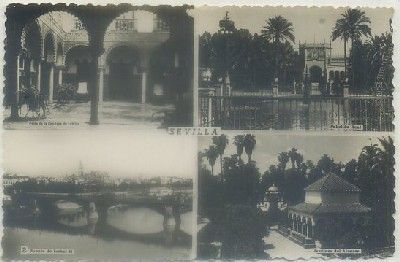 POSTAL DE SEVILLA. CUATRO VISTAS