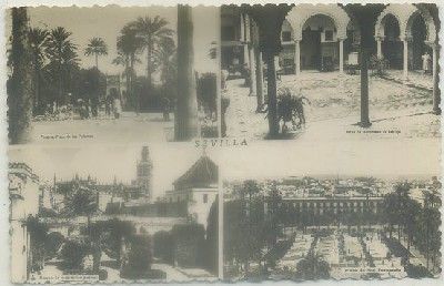 POSTAL DE SEVILLA. CUATRO VISTAS