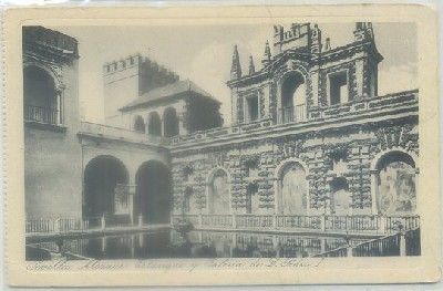 POSTAL DE SEVILLA. ALCAZAR. ESTANQUE Y GALERIA DE D. PEDRO Nº 75