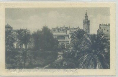 POSTAL DE SEVILLA. JARDINES DEL ALCAZAR Y CATEDRAL Nº 47
