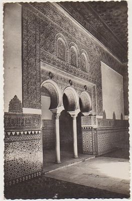 POSTAL DE SEVILLA. REALES ALCAZARES. DORMITORIO DE LOS REYES MOROS
