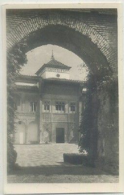 POSTAL DE SEVILLA. REALES ALCAZARES. PUERTA PRINCIPAL PALACIO MUDEJAR