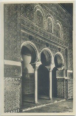 POSTAL DE SEVILLA. REALES ALCAZARES. DORMITORIO DE LOS REYES MOROS