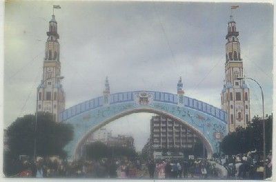 POSTAL DE SEVILLA. REPRODUCCION. PORTICO FERIAL