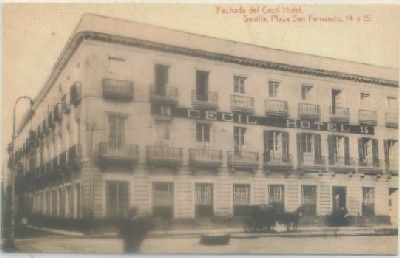 POSTAL DE SEVILLA. REPRODUCCION. FACHADA DEL CECIL HOTE. PZA. SAN FERNANDO