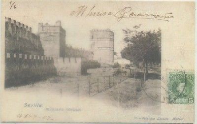 POSTAL DE SEVILLA. REPRODUCCION. MURALLAS ROMANAS