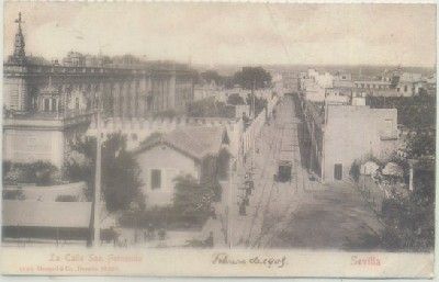 POSTAL DE SEVILLA. REPRODUCCION. LA CALLE SAN FERNANDO