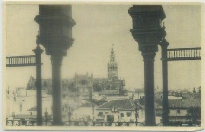 POSTAL DE SEVILLA. VISTA DE LA GIRALDA DESDE UNA TERRAZA Nº 6