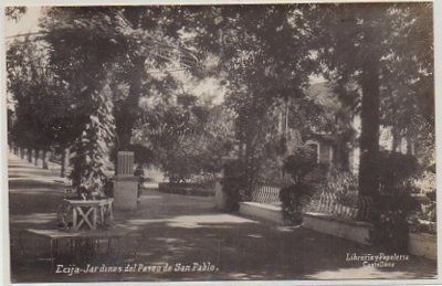 POSTAL ANTIGUA DE SEVILLA: ECIJA. JARDINES DEL PASEO DE SAN PABLO