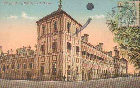 POSTAL ANTIGUA DE SEVILLA. PALACIO DE SAN TELMO.