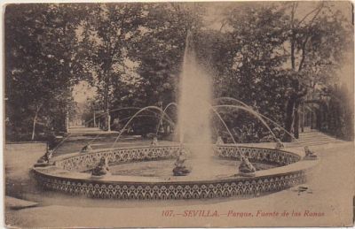 POSTAL ANTIGUA DE SEVILLA. PARQUE DE MARIA LUISA. FUENTE DE LAS RANAS Nº 107