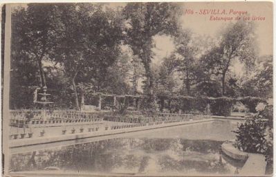 POSTAL ANTIGUA DE SEVILLA. PARQUE DE MARIA LUISA. ESTANQUE DE LOS LIRIOS Nº 106