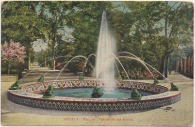 POSTAL ANTIGUA DE SEVILLA. PARQUE DE MARIA LUISA. FUENTE DE LAS RANAS
