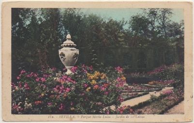 POSTAL ANTIGUA DE SEVILLA. PARQUE DE MARIA LUISA. JARDIN DE LOS LEONES Nº 112