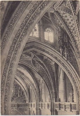 POSTAL ANTIGUA DE SEVILLA. CATEDRAL. CAPILLA MAYOR. PORMENORES DEL TECHO