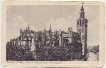 POSTAL ANTIGUA DE SEVILLA. VISTA GENERAL DE LA CATEDRAL
