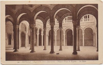 POSTAL ANTIGUA DE SEVILLA. EXPO IBEROAMERICANA. PALACIO PZA. DE ESPAÑA
