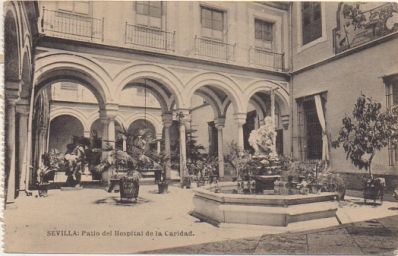 POSTAL ANTIGUA DE SEVILLA. PATIO DEL HOSPITAL DE LA CARIDAD