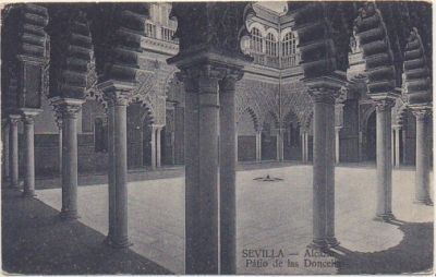 POSTAL ANTIGUA DE SEVILLA. ALCAZAR. PATIO DE DONCELLAS