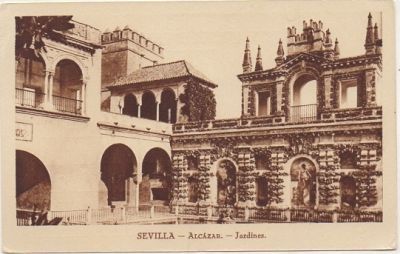 POSTAL ANTIGUA DE SEVILLA. ALCAZAR. JARDINES