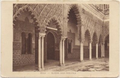POSTAL ANTIGUA DE SEVILLA. ALCAZAR. COUR PRINCIPALE