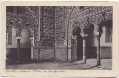 POSTAL ANTIGUA DE SEVILLA. ALCAZAR. SALON DE EMBAJADORES